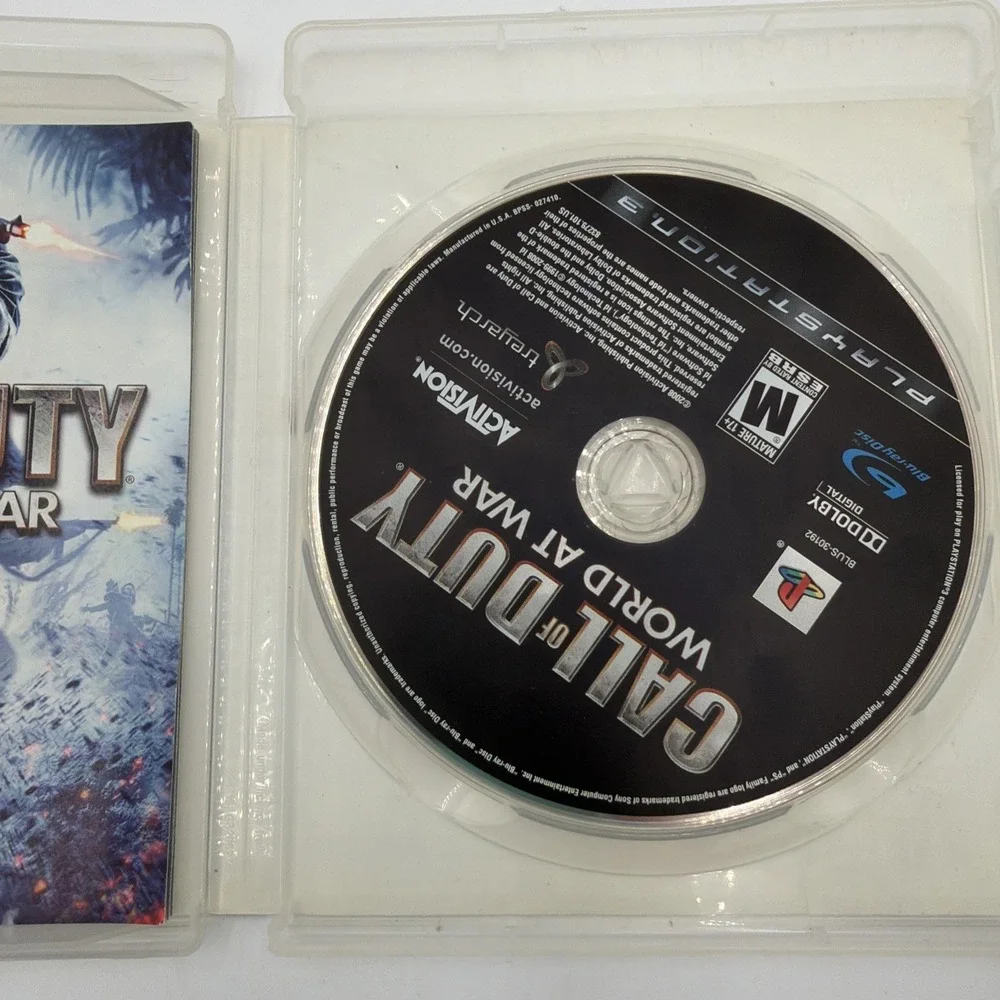 Call of Duty:‎ World at War (Sony PlayStation 3, 2008) Video Game
